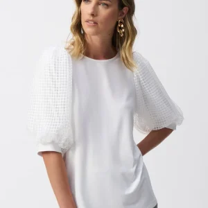 Joseph Ribkoff puff sleeve top 251097
