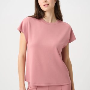 Joseph Ribkoff - 263636 - Scuba Jersey Crewneck Boxy Top - Sport - Vintage Rose
