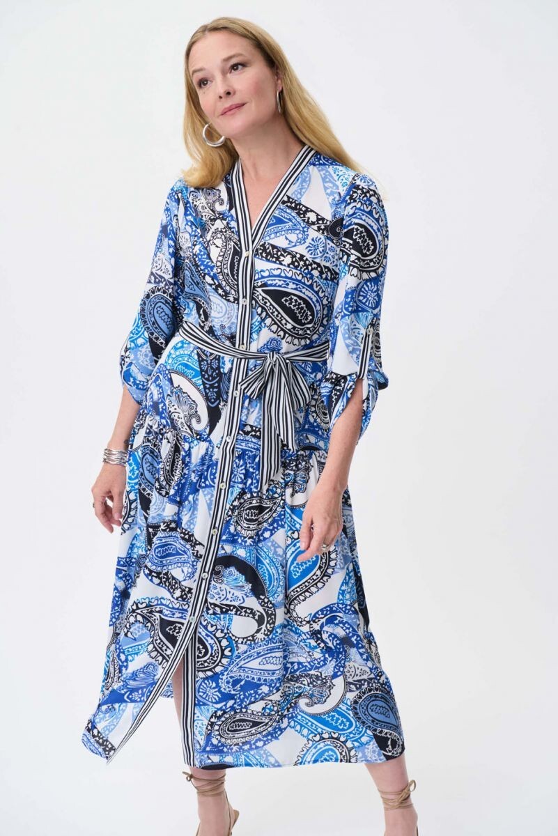 Joseph Ribkoff 231100 Vanilla/Multi Shirt Dress